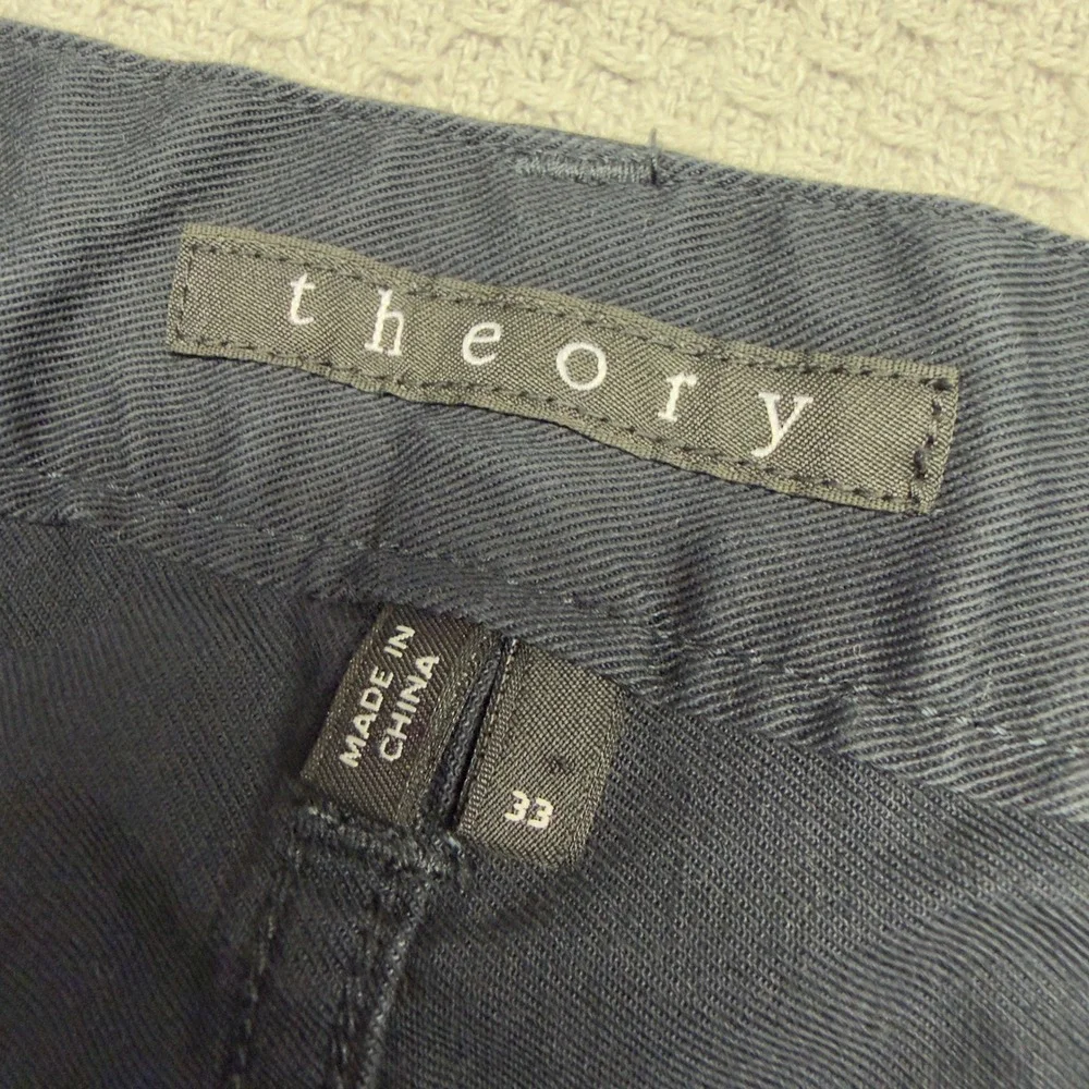 Theory Pants Mens 33x30 Cotton Blend Slim Fit Chino Preppy Office Casual